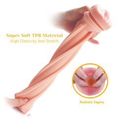   Tracy's Dog Cup - élethű műpunci maszturbátor (fekete-natúr)