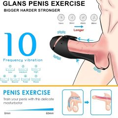 Leopard - akkus makkvibrátor (fekete)