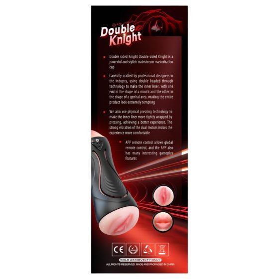 Leopard - száj és műpunci pénisz vibrátor (natúr)