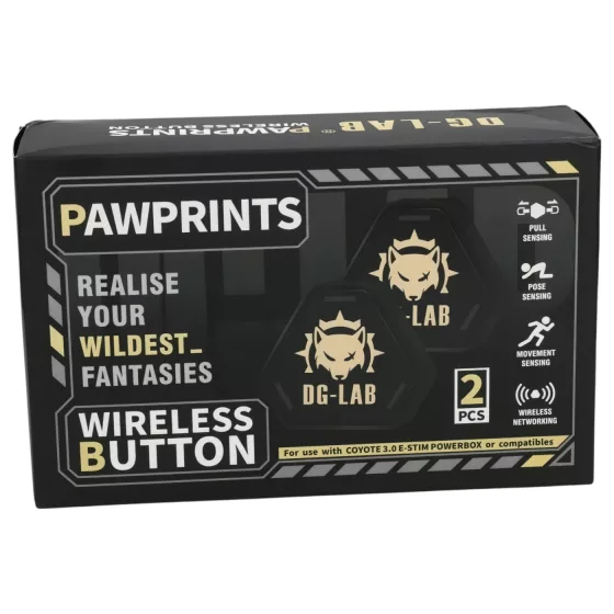 DG-LAB PawPrints - vezeték nélküli szenzorgomb (fekete) - 2 db
