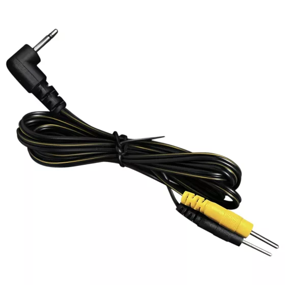DG-LAB - elektródakábel 2,5 mm-es jackről 2 mm-es tüskékre (fekete)