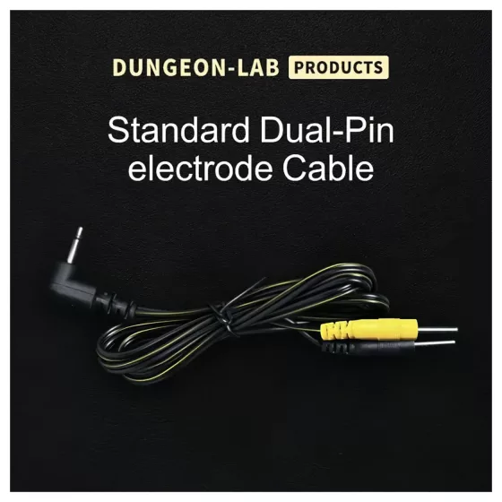 DG-LAB - elektródakábel 2,5 mm-es jackről 2 mm-es tüskékre (fekete)