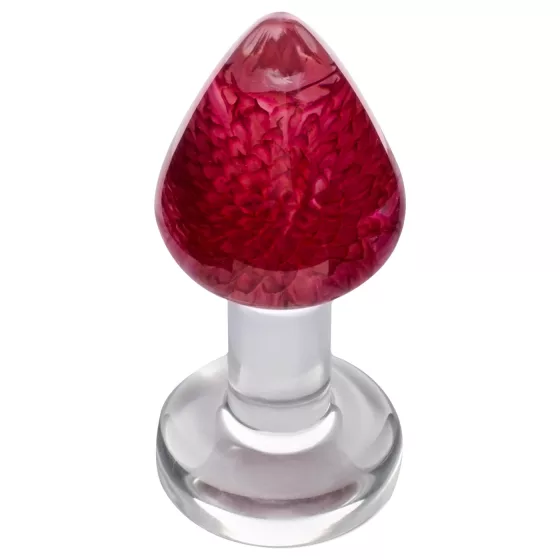 LOVISS Flower - anál plug - bíborka (átlátszó)