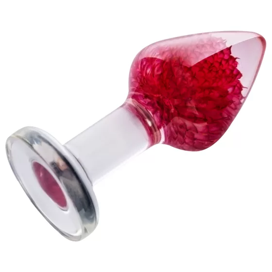 LOVISS Flower - anál plug - bíborka (átlátszó)