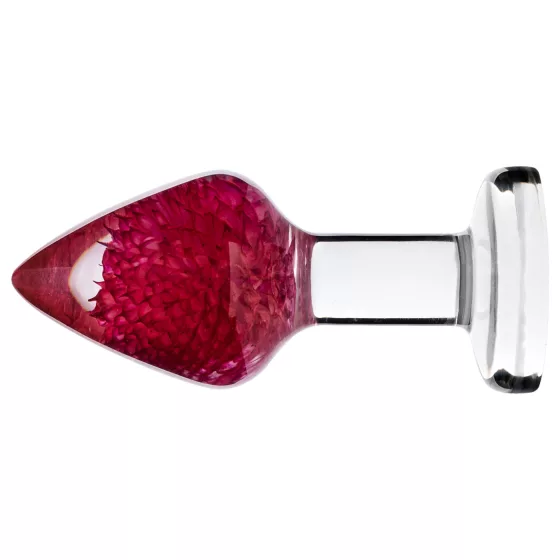 LOVISS Flower - anál plug - bíborka (átlátszó)
