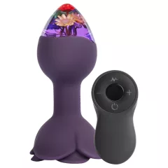 LOVISS Flower - távirányítós anál vibrátor (lila)