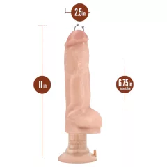 Blush Bad Boy - piercinges vibrátor - 33 cm (natúr)