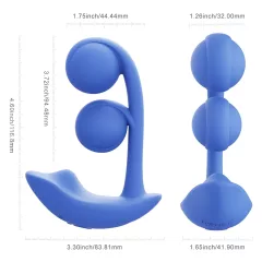   Honey Play Box Melody - okos, gyöngyös 2in1 vibrátor (kék)