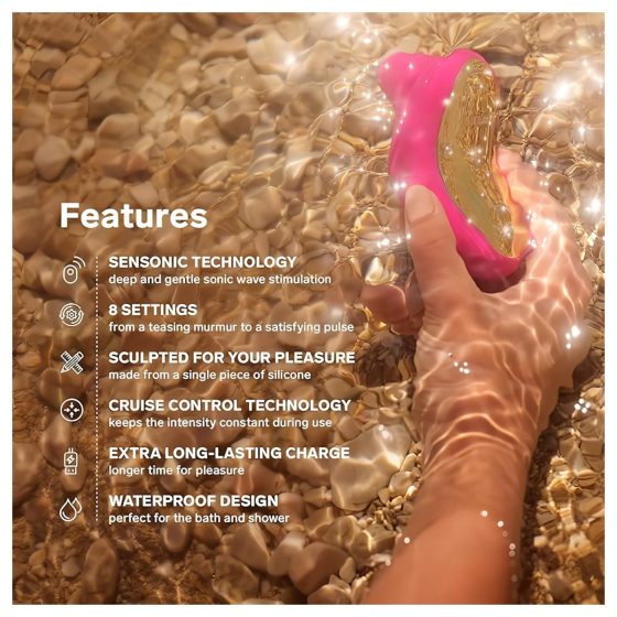 LELO Sona Cruise - hanghullámos csiklóizgató (cseresznye)