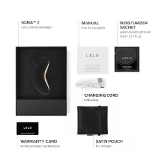 LELO Sona 2 - hanghullámos csiklóizgató (fekete)