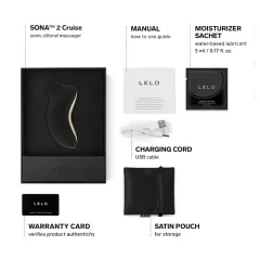 LELO Sona 2 Cruise - hanghullámos csiklóizgató (fekete)