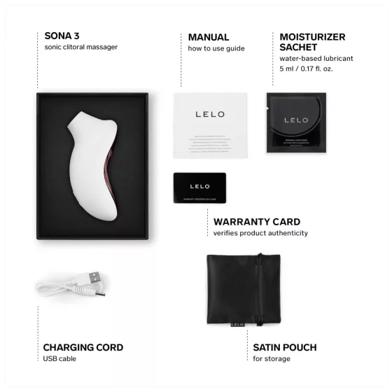 LELO Sona 3 - hanghullámos csiklóizgató (fehér)