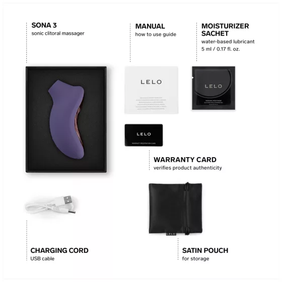 LELO Sona 3 - hanghullámos csiklóizgató (lila)