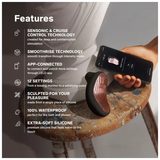 LELO Sona 3 Cruise - hanghullámos csiklóizgató (fekete)