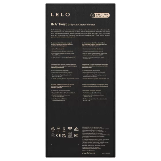 LELO INA Twist - appos, csiklókaros G-pont vibrátor (lila)