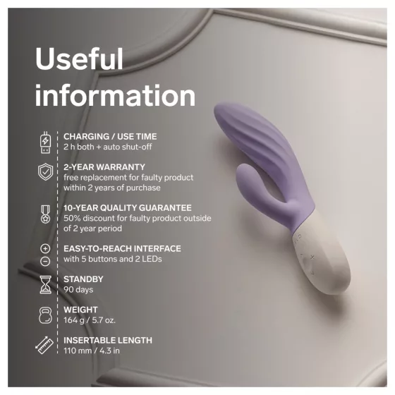 LELO INA Twist - appos, csiklókaros G-pont vibrátor (lila)