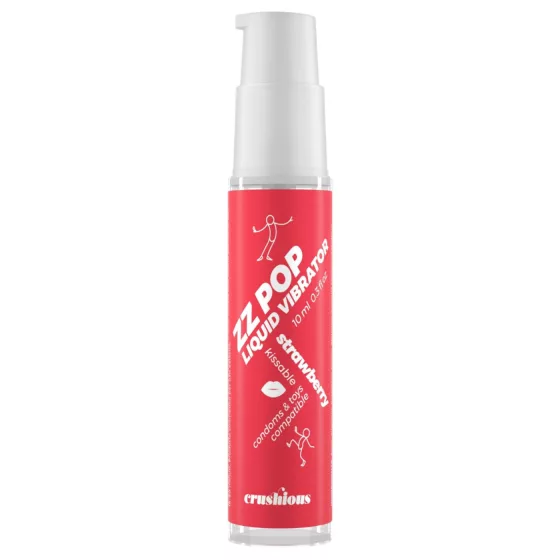 Crushious ZZ POP - ehető folyékony vibrátor, eper (10ml)