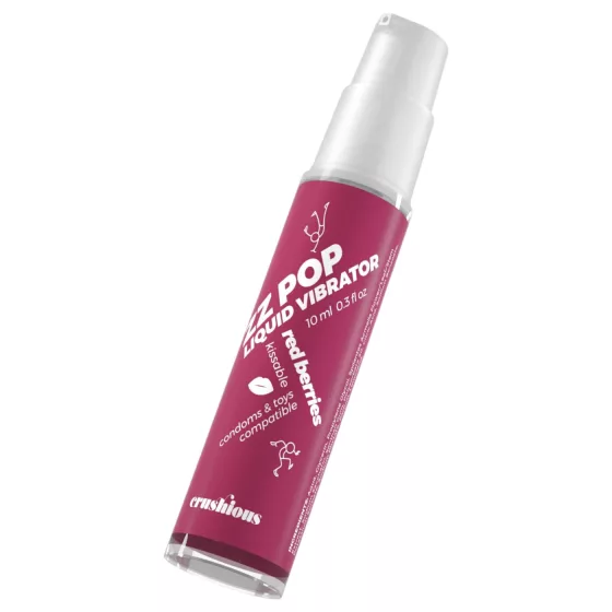 Crushious ZZ POP - ehető folyékony vibrátor, piros bogyós (10ml)