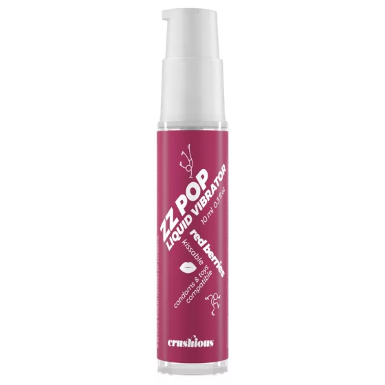 Crushious ZZ POP - ehető folyékony vibrátor, piros bogyós (10ml)