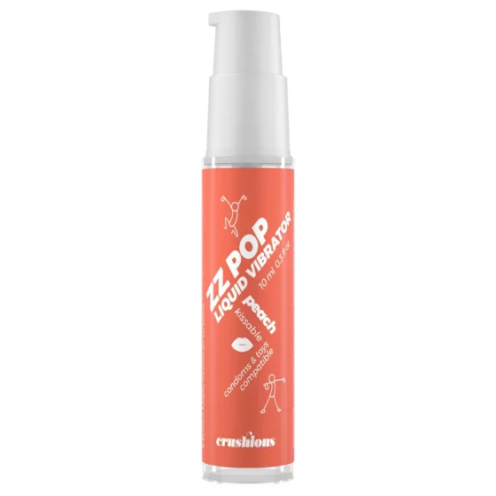 Crushious ZZ POP - ehető folyékony vibrátor, barack (10ml)