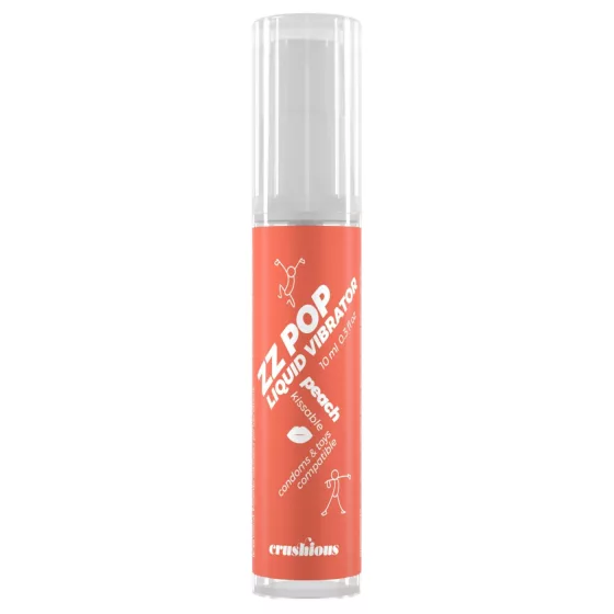 Crushious ZZ POP - ehető folyékony vibrátor, barack (10ml)