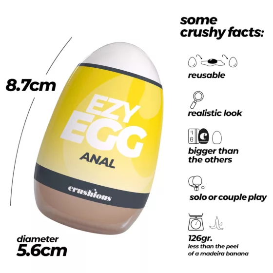 Crushious Ezy Egg Anal - maszturbátor tojás férfiaknak (testszínű)