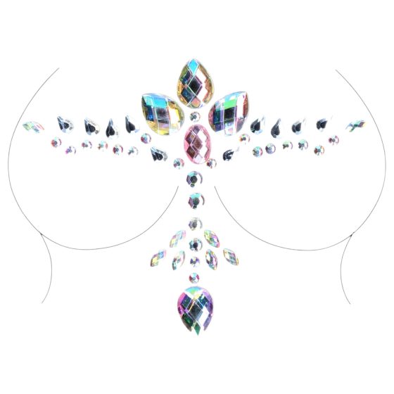 Le Désir - csillogó dekoltázs matrica (szivárvány)