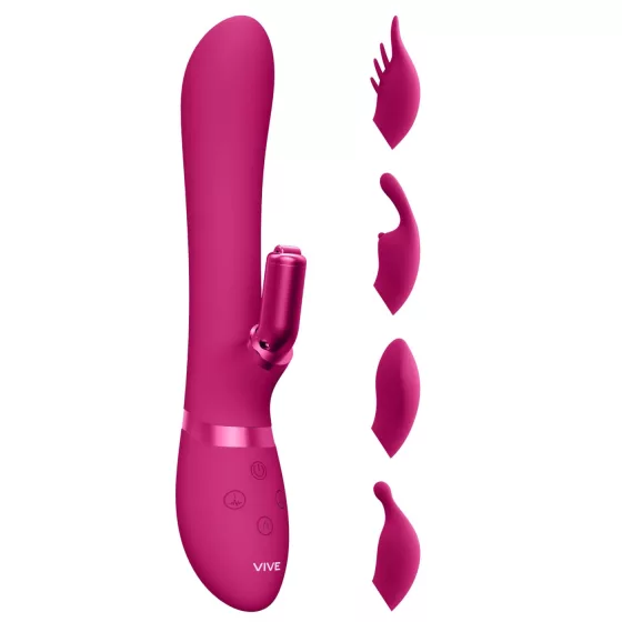 Vive Chou - akkus, cserélhető fejes csiklókaros vibrátor (pink)