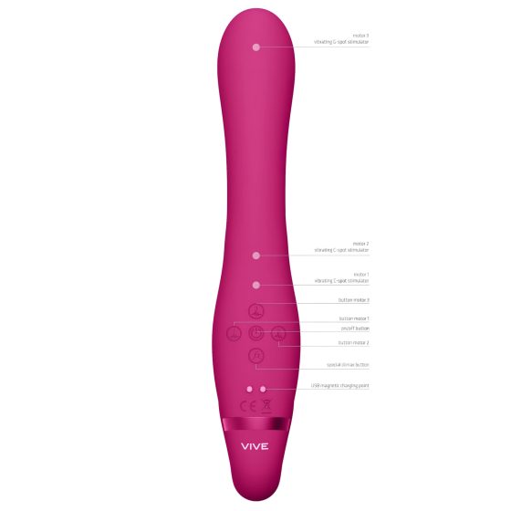Vive Suki - felcsatolható vibrátor tartópánt nélkül (pink)