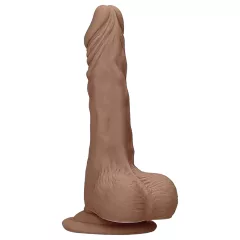   RealRock Dong 7 - herés élethű dildó (sötét natúr, 17 cm)