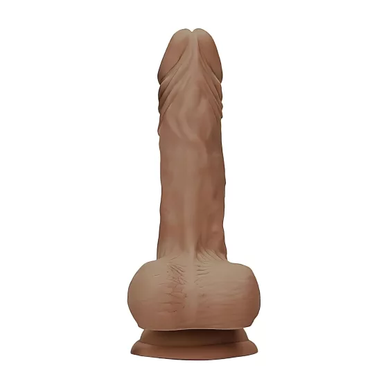 RealRock Dong 7 - herés élethű dildó (sötét natúr, 17 cm)