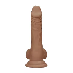   RealRock Dong 7 - herés élethű dildó (sötét natúr, 17 cm)