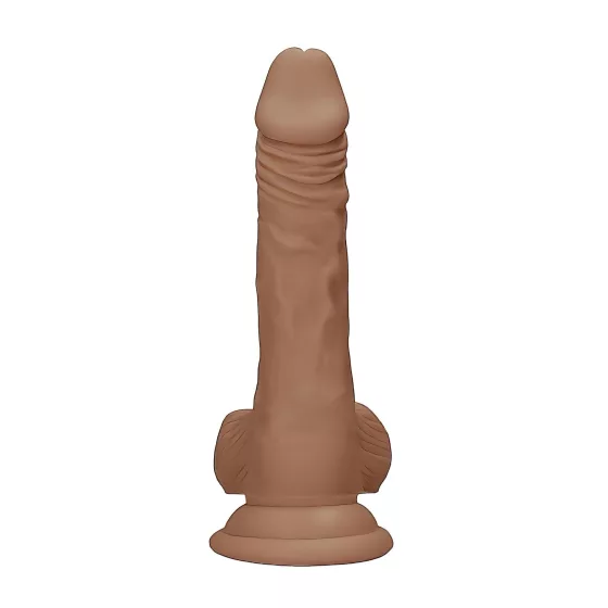 RealRock Dong 7 - herés élethű dildó (sötét natúr, 17 cm)