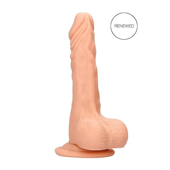 / RealRock Dong 9 - élethű, herés dildó (23cm) - natúr
