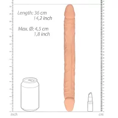 RealRock Double Dong 14 - dupla dildó (36cm) - natúr