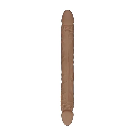 RealRock Double Dong 14 - dupla dildó (36cm) - sötét natúr