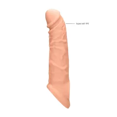   RealRock Penis Sleeve 8 - testszínű élethű péniszköpeny hosszabbító (21 cm)