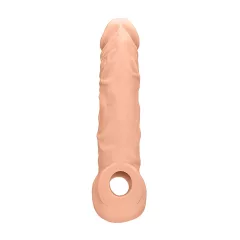   RealRock Penis Sleeve 8 - testszínű élethű péniszköpeny hosszabbító (21 cm)