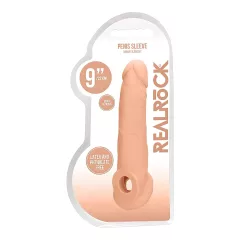   RealRock Penis Sleeve 9 - élethű péniszköpeny hosszabbító (21,5 cm, testszínű)