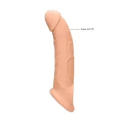   RealRock Penis Sleeve 9 - élethű péniszköpeny hosszabbító (21,5 cm, testszínű)