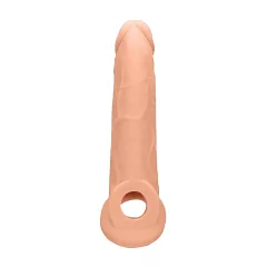   RealRock Penis Sleeve 9 - élethű péniszköpeny hosszabbító (21,5 cm, testszínű)