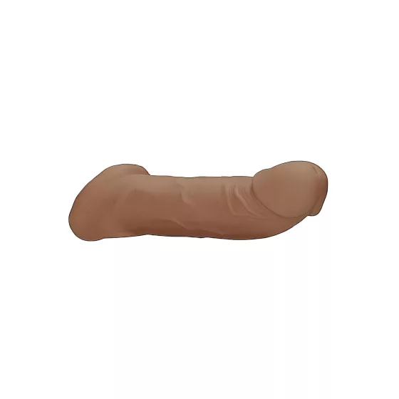 RealRock Penis Sleeve 9 - péniszköpeny (21,5 cm) - sötét natúr