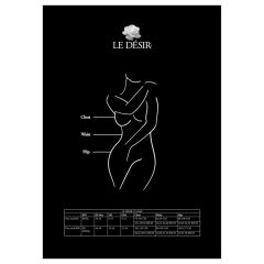 Le Désir Plus Size - nyitott harisnya - fekete (XXL-4XL)