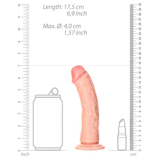 RealRock - tapadókorongos realisztikus dildó - 15,5cm (natúr)