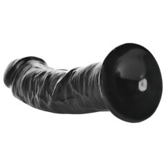   RealRock - tapadókorongos realisztikus dildó - 15,5cm (fekete)