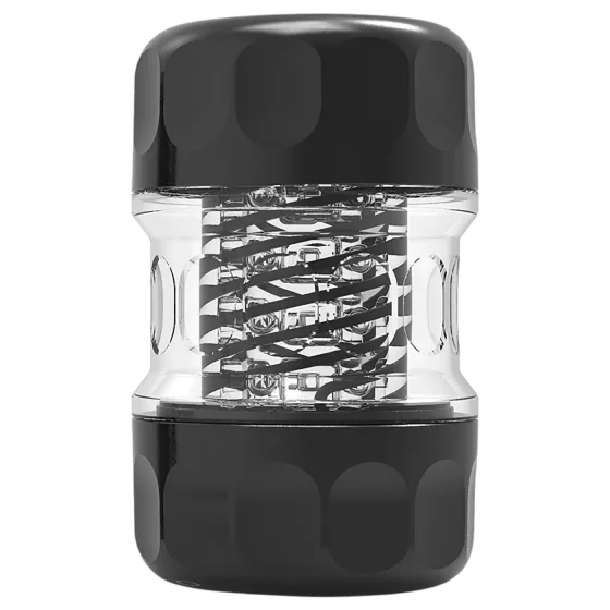 MX Spiral Portable Quin Cup - spirális, szívó hatású maszturbátor (fekete)