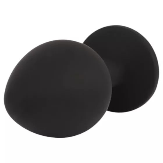 Senuelo Booty Fantasy - szilikon anál plug kristállyal (fekete) - M