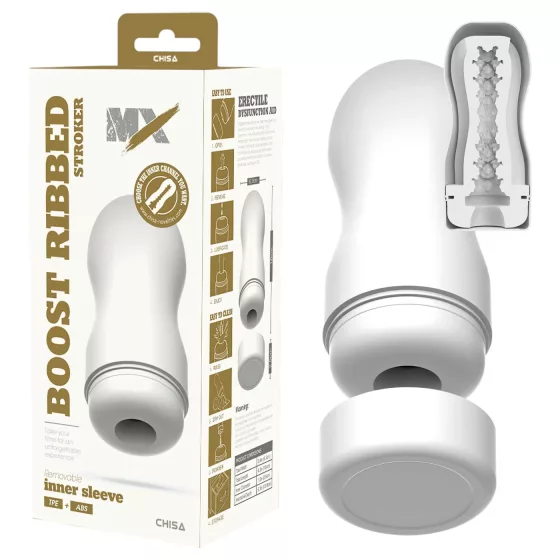 MX Boost - bordázott maszturbátor (fehér)