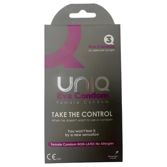 Uniq Eva - latexmentes női óvszer (3 db)