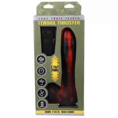   Doc Johnson Mini F-Machine Tendril - távirányítós lökő vibrátor (piros)